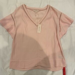 NWT Rebecca Taylor Pink V-Neck Women's Blouse